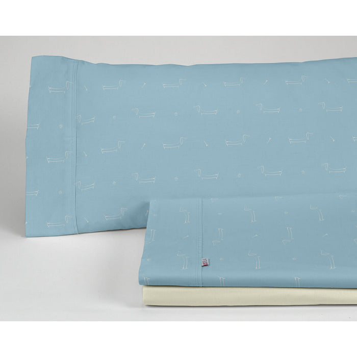 Juego de Sábanas Alexandra House Living Cuca Azul Cama de 180 4 Piezas