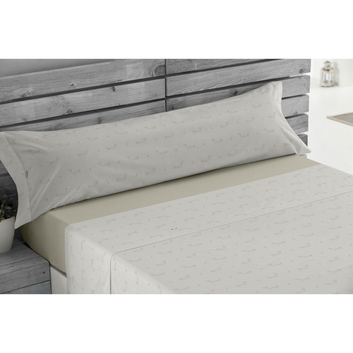 Juego de Sábanas Alexandra House Living Cuca Beige Cama de 90 3 Piezas