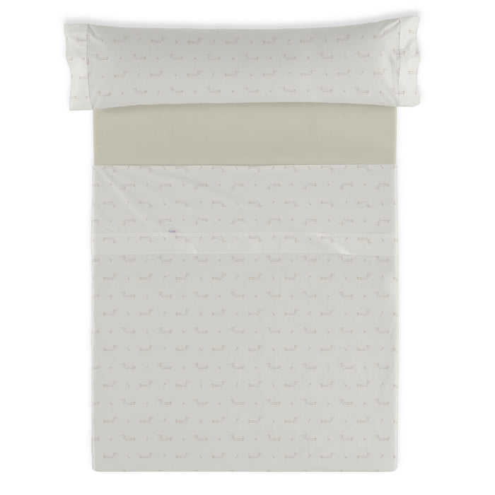 Juego de Sábanas Alexandra House Living Cuca Beige Cama de 90 3 Piezas