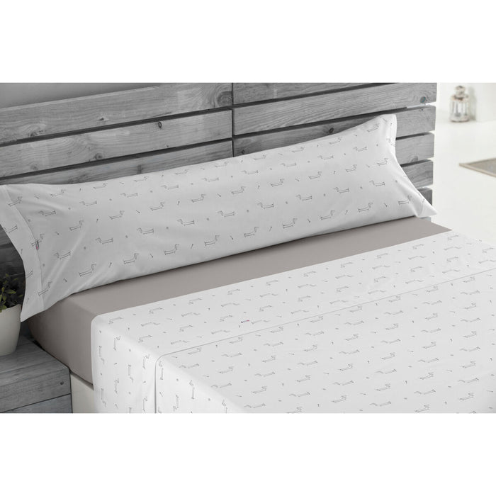 Juego de Sábanas Alexandra House Living Cuca Gris Cama de 160 4 Piezas