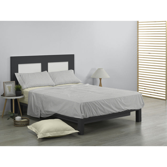 Juego de Sábanas Alexandra House Living Iber Gris Perla Cama de 105 3 Piezas