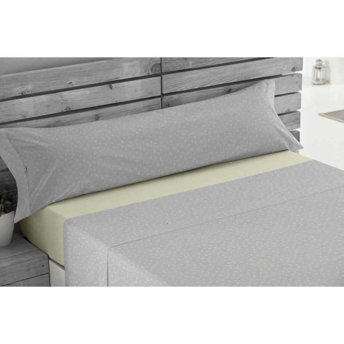 Juego de Sábanas Alexandra House Living Iber Gris Perla Cama de 105 3 Piezas