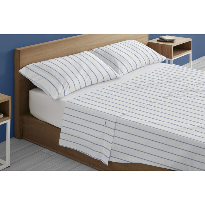 Juego de Sábanas Alexandra House Living Rita Azul Cama de 135/140 3 Piezas