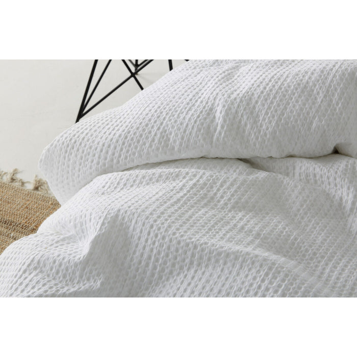 Juego de funda nórdica Alexandra House Living Banús Blanco Cama de 135/140 3 Piezas