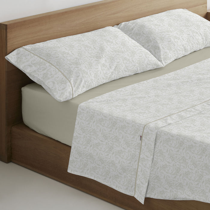 Juego de Sábanas Alexandra House Living Lara Beige Cama de 105 3 Piezas