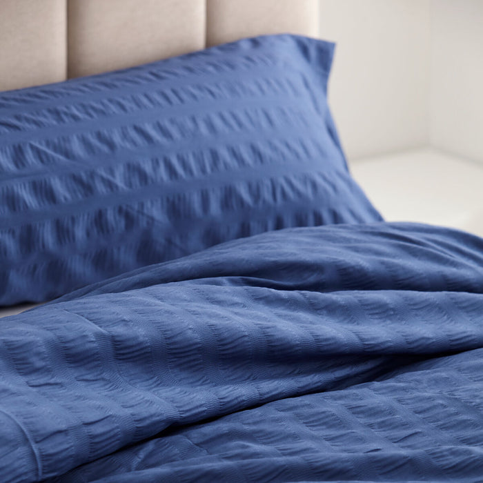 Juego de funda nórdica Alexandra House Living Amán Azul Cama de 180 3 Piezas