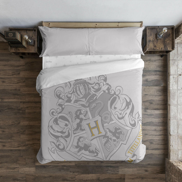 Funda Nórdica Harry Potter Hogwarts Gris 260 x 240 cm Cama de 180