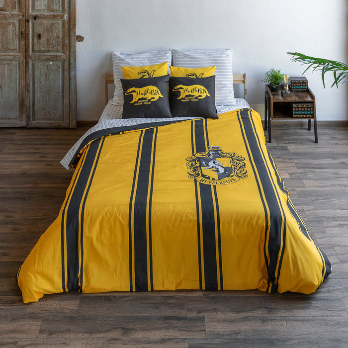 Funda Nórdica Harry Potter Hufflepuff Amarillo Negro 180 x 220 cm Cama de 105