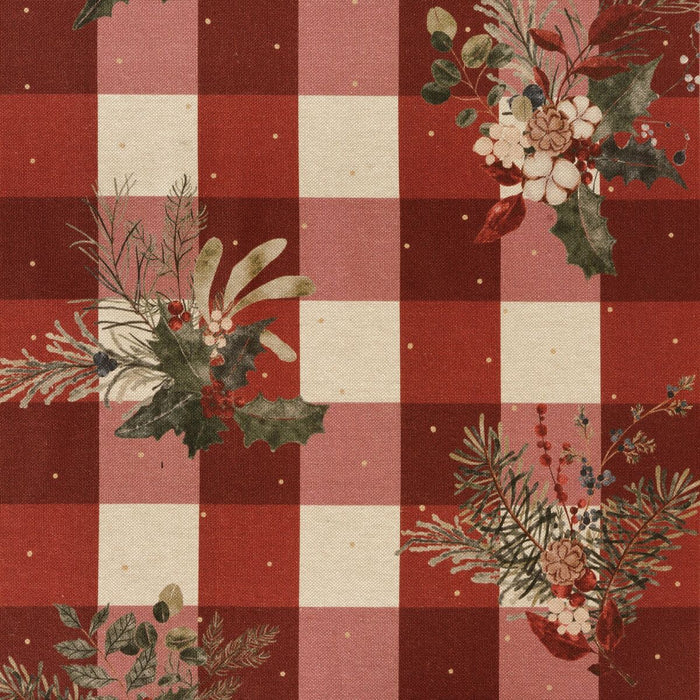 Mantel antimanchas Belum Christmas Mistletoe Rojo Verde Lino 100 x 155 cm