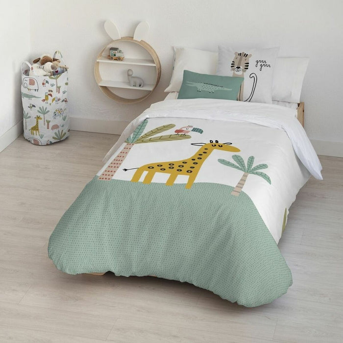 Funda Nórdica Kids&Cotton Jeddah Big Blanco Menta 180 x 240 cm