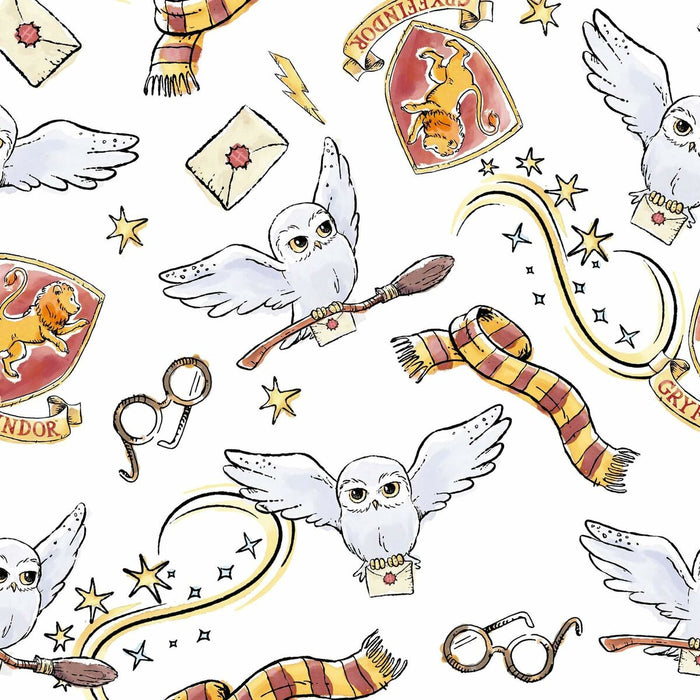 Funda Nórdica Harry Potter Hedwig 200 x 200 cm Cama de 120