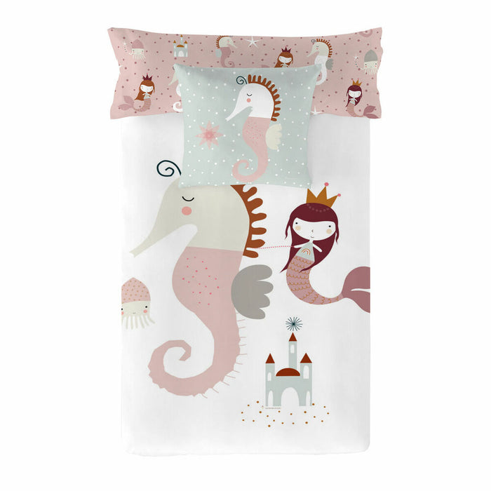 Funda Nórdica Haciendo el Indio Seahorse Reversible Cama de 105 (180 x 220 cm)