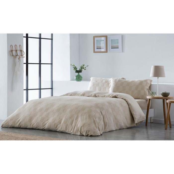 Funda Nórdica Naturals ELBA Beige Cama de 135 (220 x 220 cm)