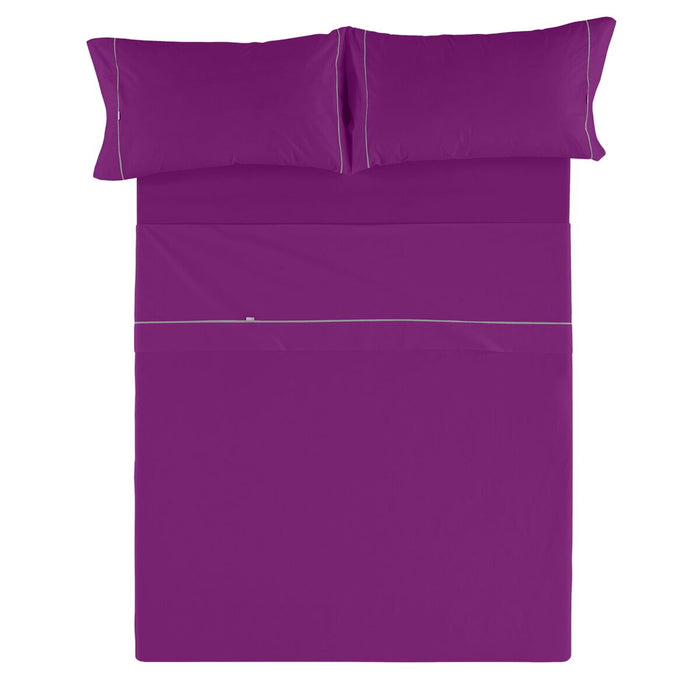 Juego de Sábanas Alexandra House Living Morado Cama de 200 4 Piezas