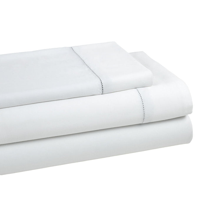 Juego de Sábanas Alexandra House Living QUTUN Blanco Cama de 105 3 Piezas