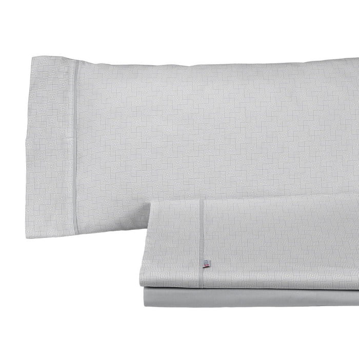 Juego de Sábanas Alexandra House Living Estelia Gris Perla Cama de 90 3 Piezas