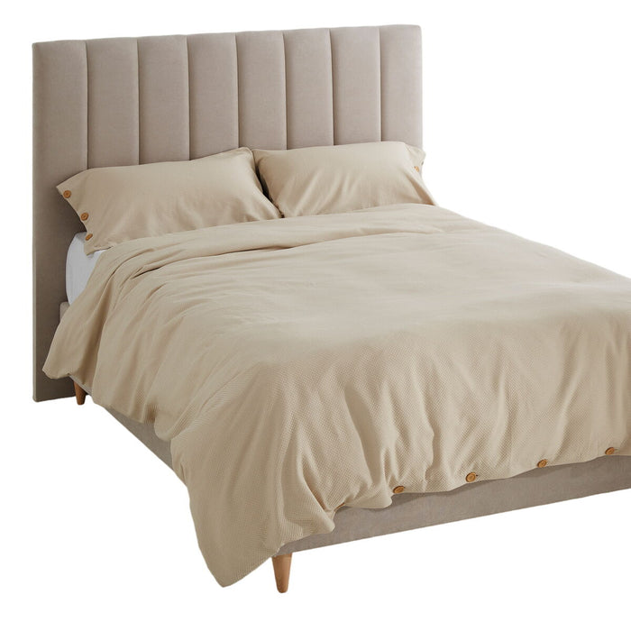 Juego de funda nórdica Alexandra House Living Suiza Beige Cama de 180 3 Piezas