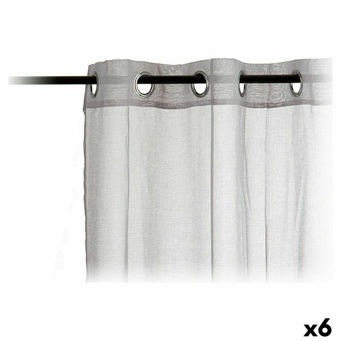 Cortinas 140 x 260 cm Gris claro (6 Unidades)