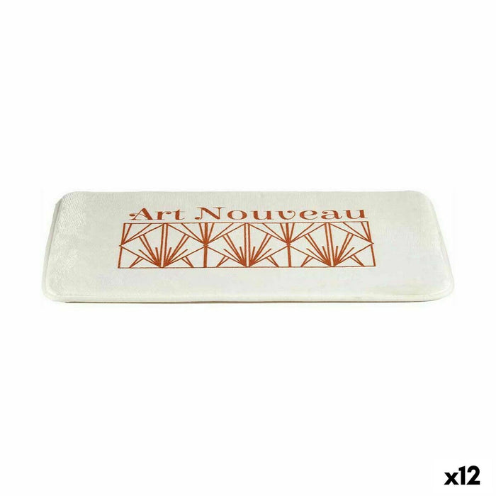 Alfombra de baño Art Nouveau Blanco Bronce 40 x 1,5 x 60 cm (12 Unidades)