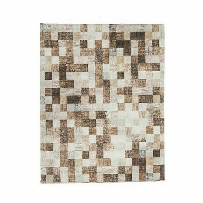 Mantel Loneta Antimanchas Cuadros 140 x 180 cm Beige (6 Unidades)