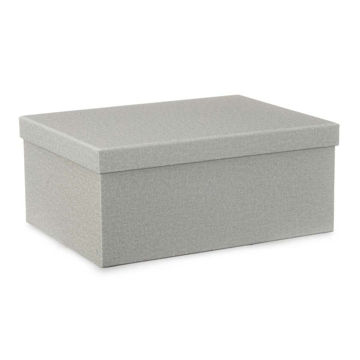 Set de Cajas Organizadoras Apilables Gris oscuro Cartón (2 Unidades)