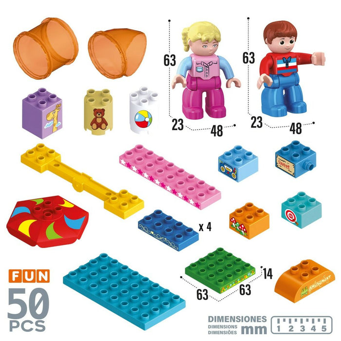 Juego de Construcción Colorbaby Playground 50 Piezas (2 Unidades)