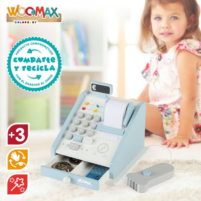 Caja Registradora de Juguete Woomax 18 Piezas 4 Unidades 18 x 15 x 18 cm