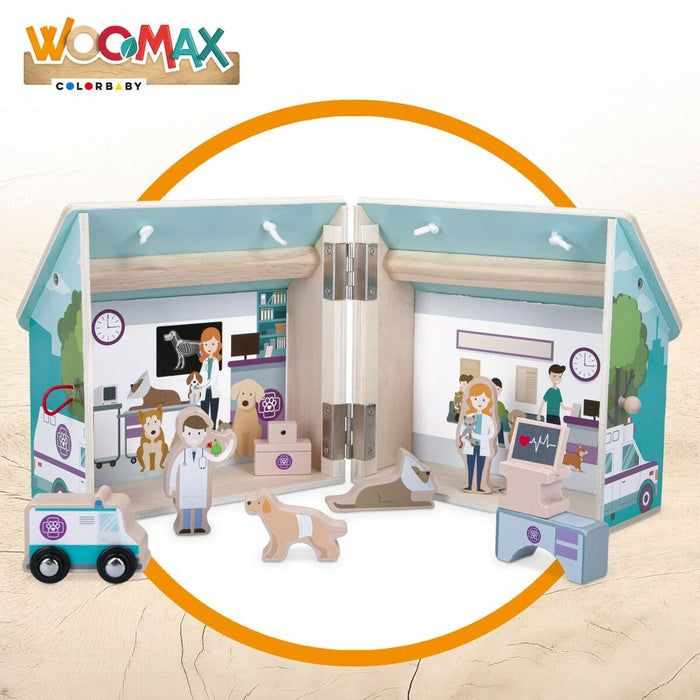 Playset Woomax Veterinario 9 Piezas 4 Unidades 19 x 18 x 19 cm